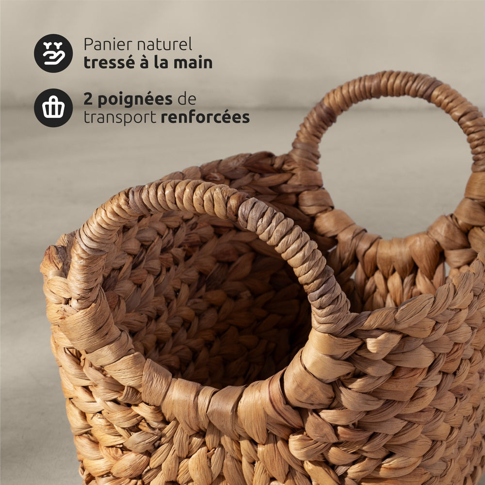 COMPACTOR Caracas Panier de Rangement en Jacinthe d'Eau Taille M