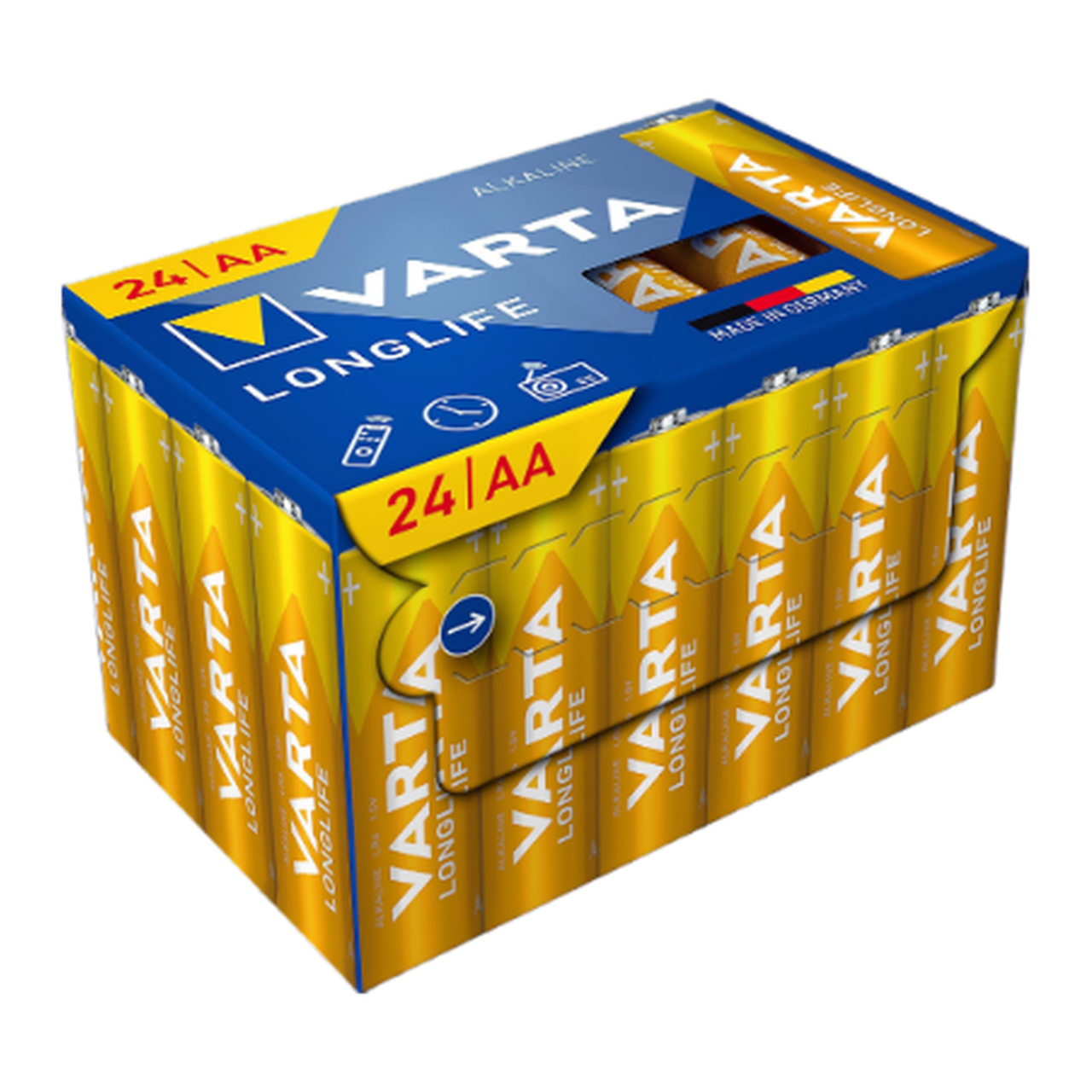 VARTA piles alcalines Longlife AA, 24 pièces, CUBE