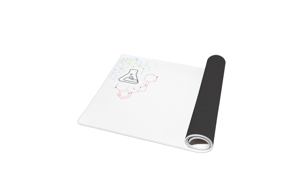 THE G-LAB Pad Selenium Tapis de Souris Gaming XXL (900 x 400 mm) Surface de Contrôle, Base Antidérapante, Bords Cousus - Blanc