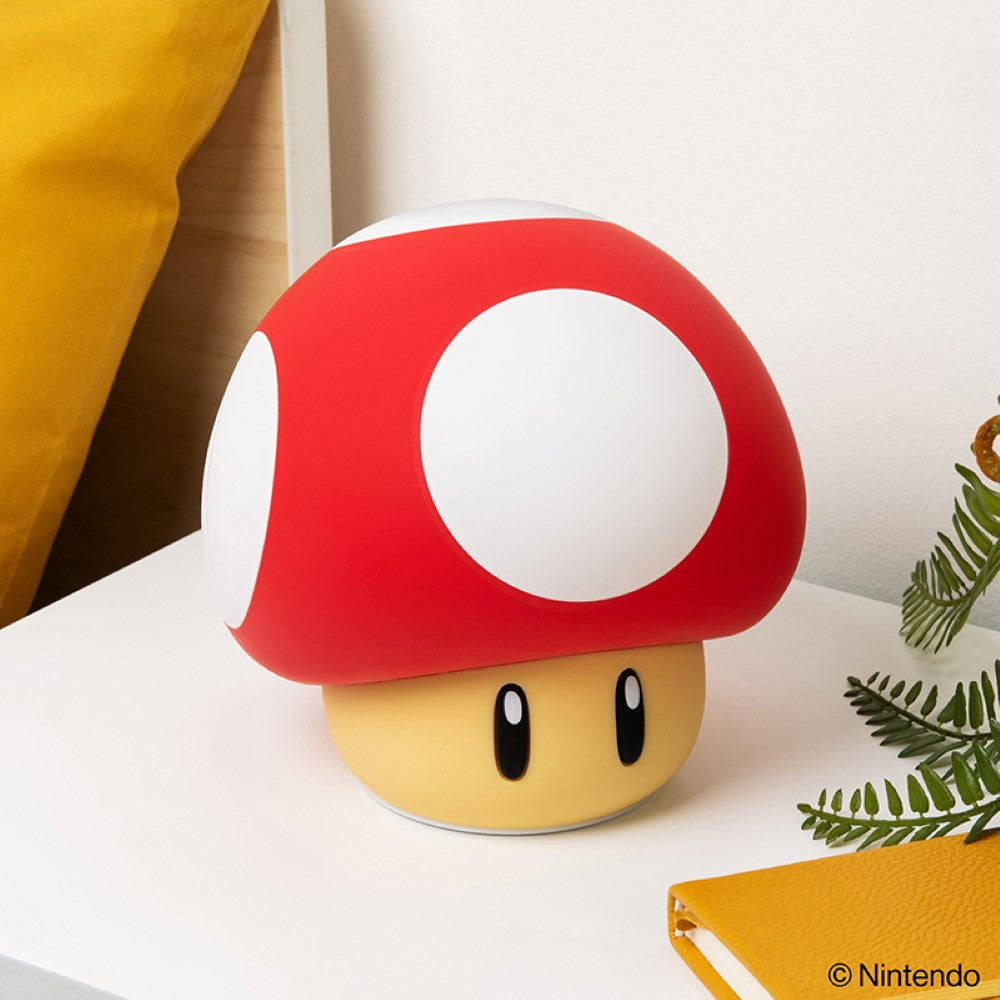 Super Mario Veilleuse Champignon rechargeable - Sous licence officielle - Silicone souple - Portable