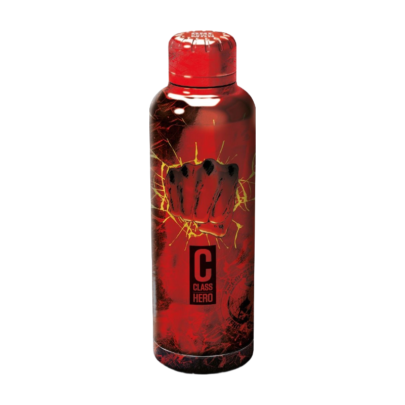 Stor One Punch Man Gourde isotherme en acier inoxydable motif Saitama rouge - 515 ml