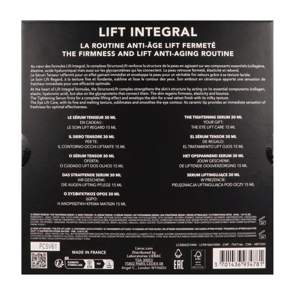 LIERAC Lift Intégral Coffret Sérum Tenseur 30ml + Soin Lift Regard 15ml