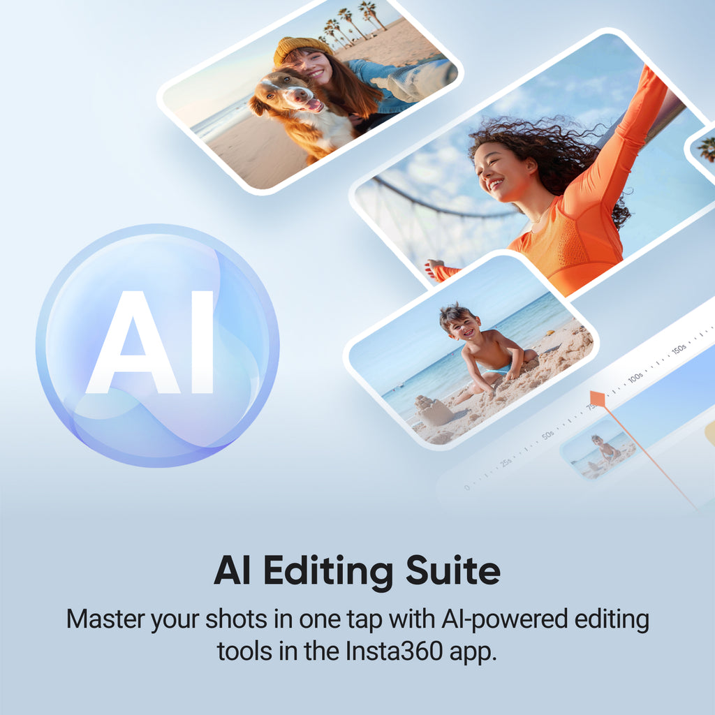 Insta360 Flow 2 Pro AI Tracker Bundle Gris - Stabilisateur pliable pour smartphone avec IA, suivi dans plus de 200 applications avec DockKit, tracker IA, suivi multi-personnes, suivi à 360°