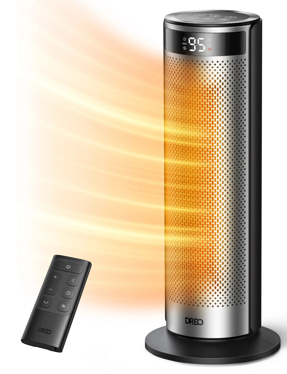 DREO radiateur soufflant économe en énergie 2000W, élément chauffant en céramique PTC, minuterie 12 heures, oscillation à 70°, télécommande, silencieux 34dB, 8 protections de sécurité, Solaris 628