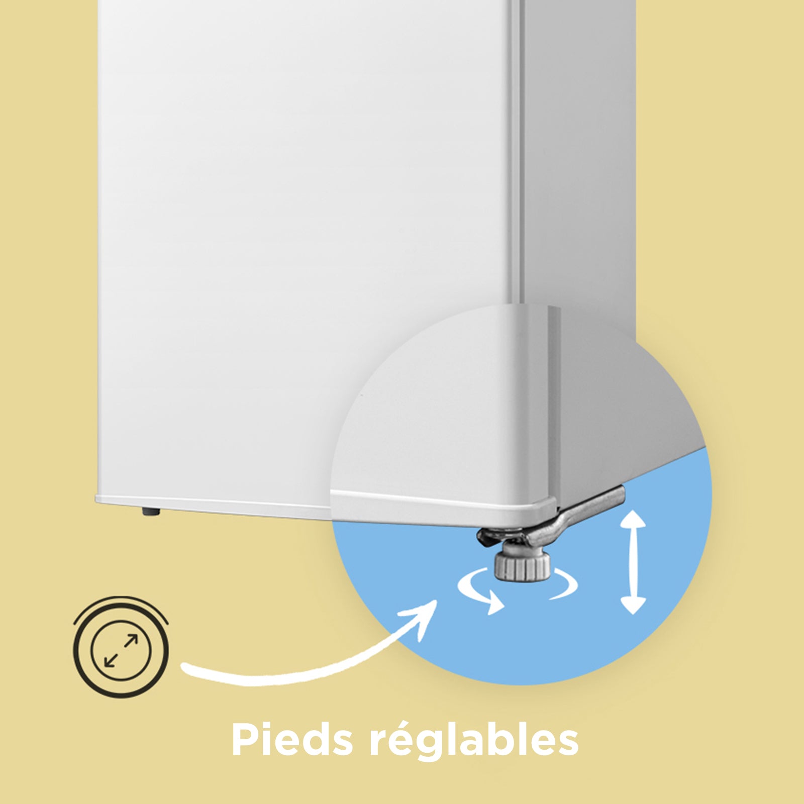 Combiné réfrigérateur/congélateur Comfee by Midea 188 cm classe E NoFrost, éclairage LED, 224 L réfrigération + 86 L congélation, fonction Super Réfrigération RCB310WH2EU(E)