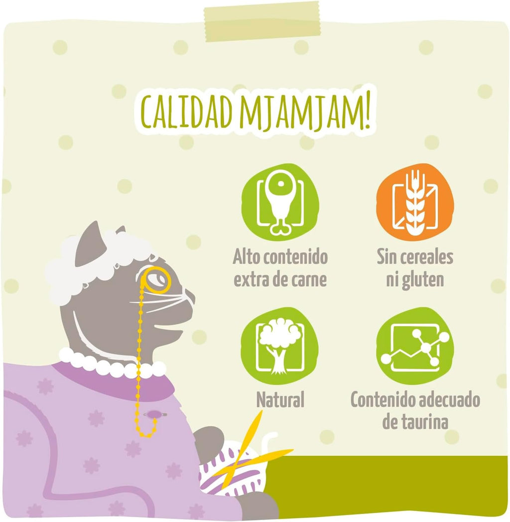 [Peut être servi frais pour l'été] MjAMjAM Senior Duo Nourriture humide pour chat lapin canard - 400 g x 6