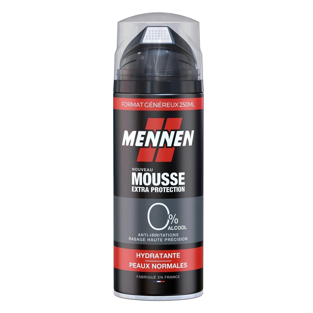 MENNEN Mousse à Raser Extra Protection Anti-Taches Pour Peau Normale, 0 % d'Alcool, 250 ml