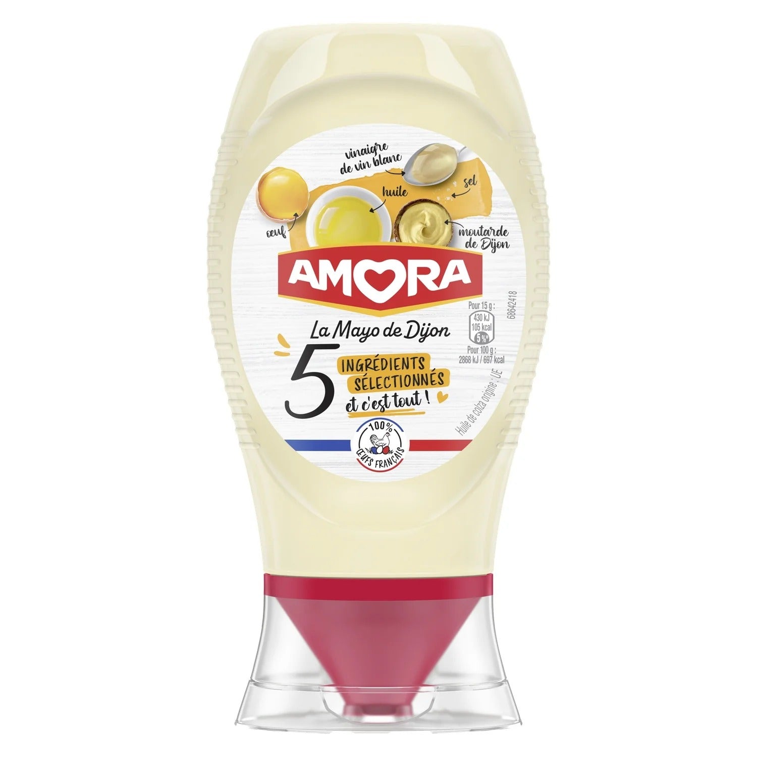 AMORA Mayonnaise Dijon Flacon Souple, 235 g
