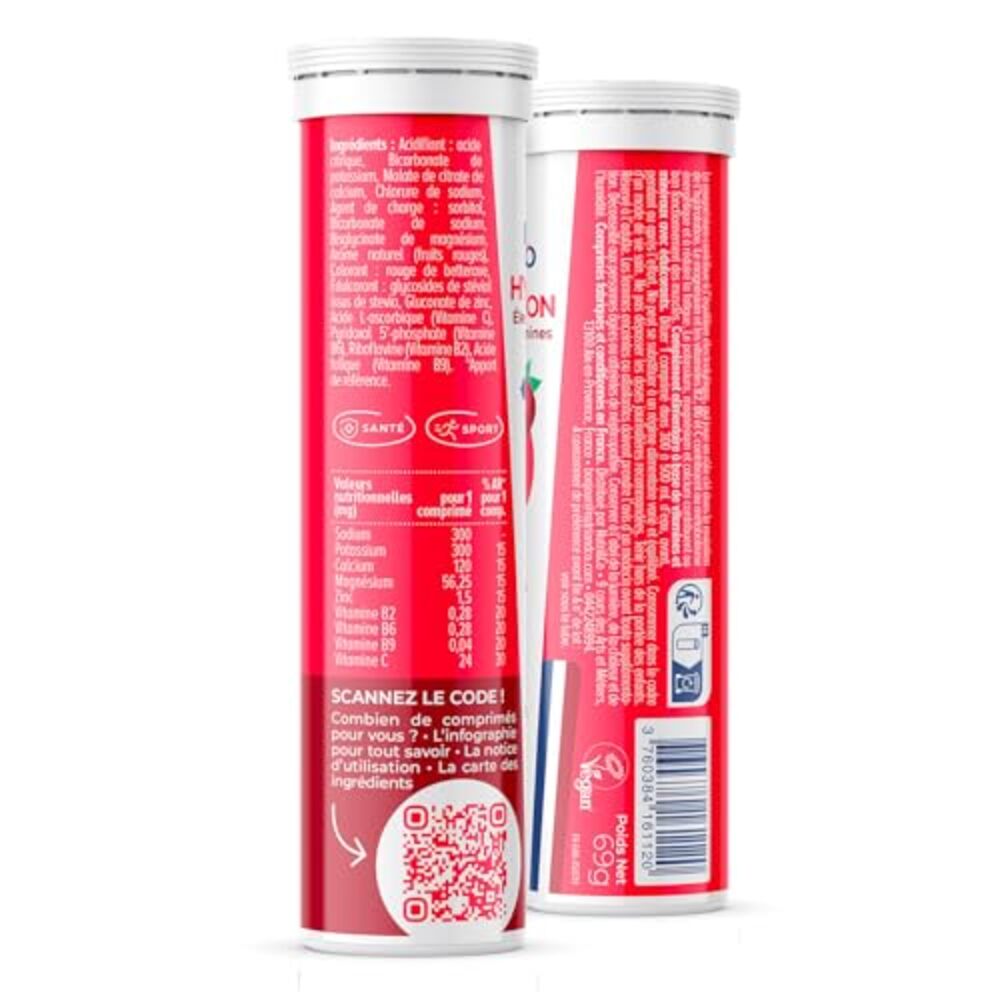 Nutri&Co Électrolytes - goût Fruits Rouges - 15 Comprimés Effervescents (Lot de 3)