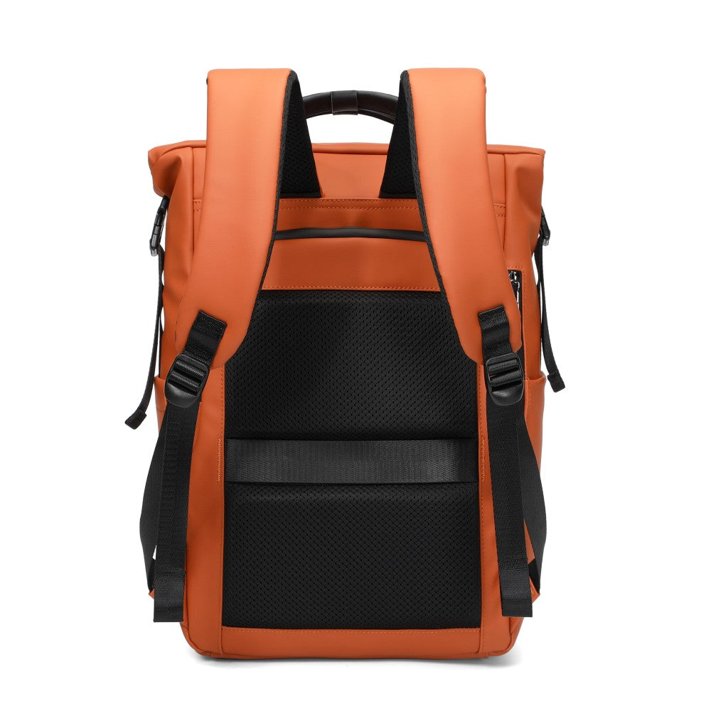 Sac à dos ordinateur portable 15,6 pouces à rabat supérieur déperlant grande capacité sac à dos multi-poches pour voyage trajet quotidien