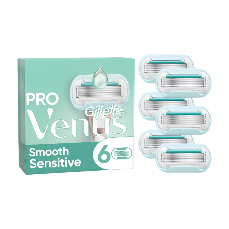 Gillette Venus Pro Smooth Sensitive Recharges de lames de rasoir pour femme - 6 pièces