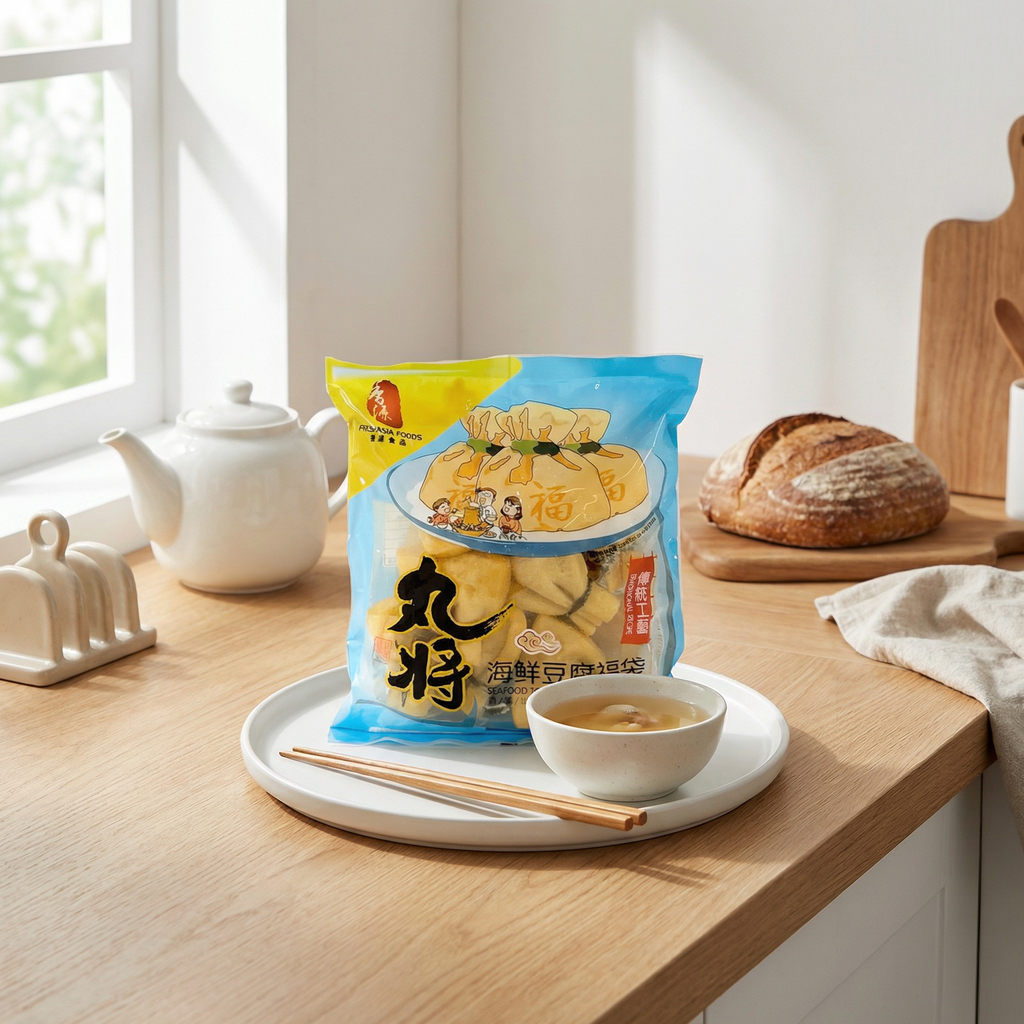 FRESHASIA WJ Sachets de tofu aux fruits de mer - 200 g