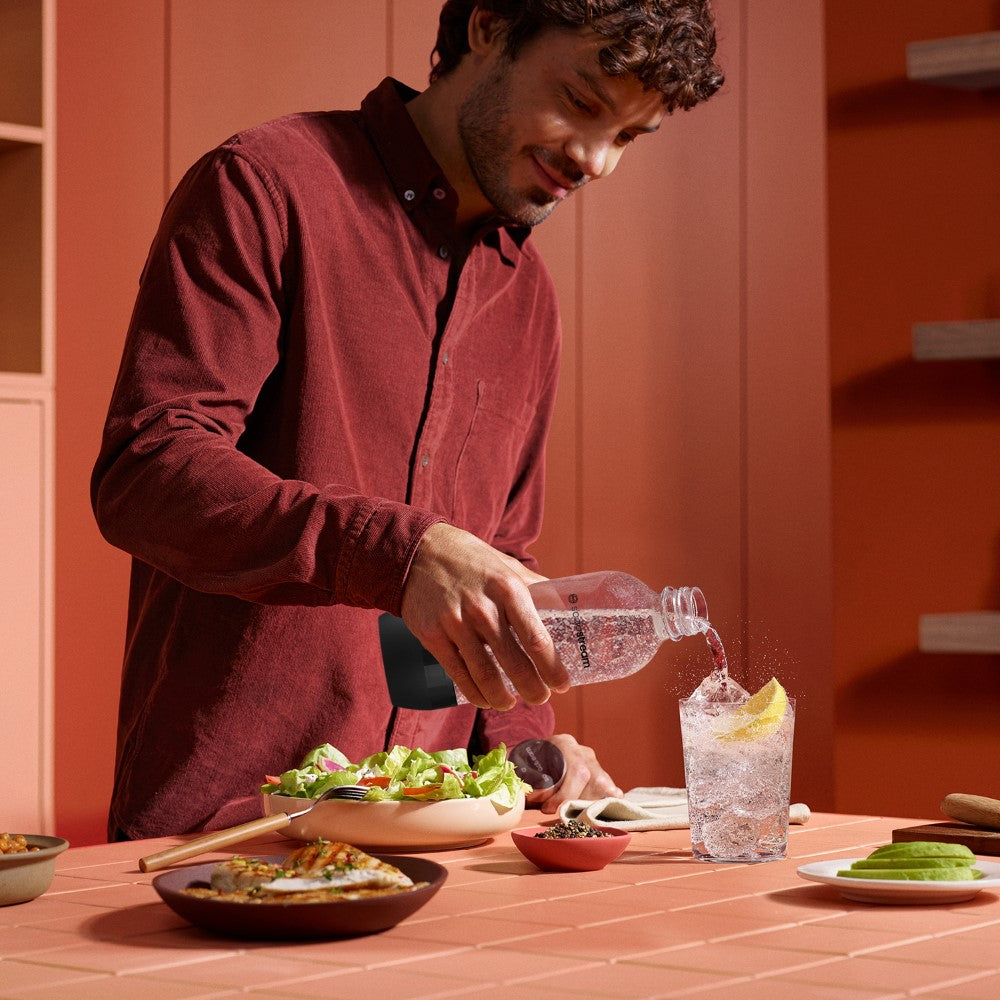 SodaStream Bouteille 1L Compatible Lave-Vaisselle Sans BPA | Technologie Snap & Lock
