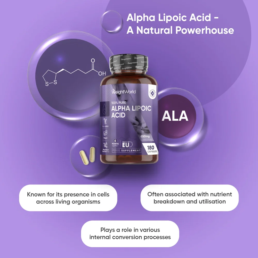 WeightWorld Acide Alpha-Lipique (ALA) 650 mg 180 gélules