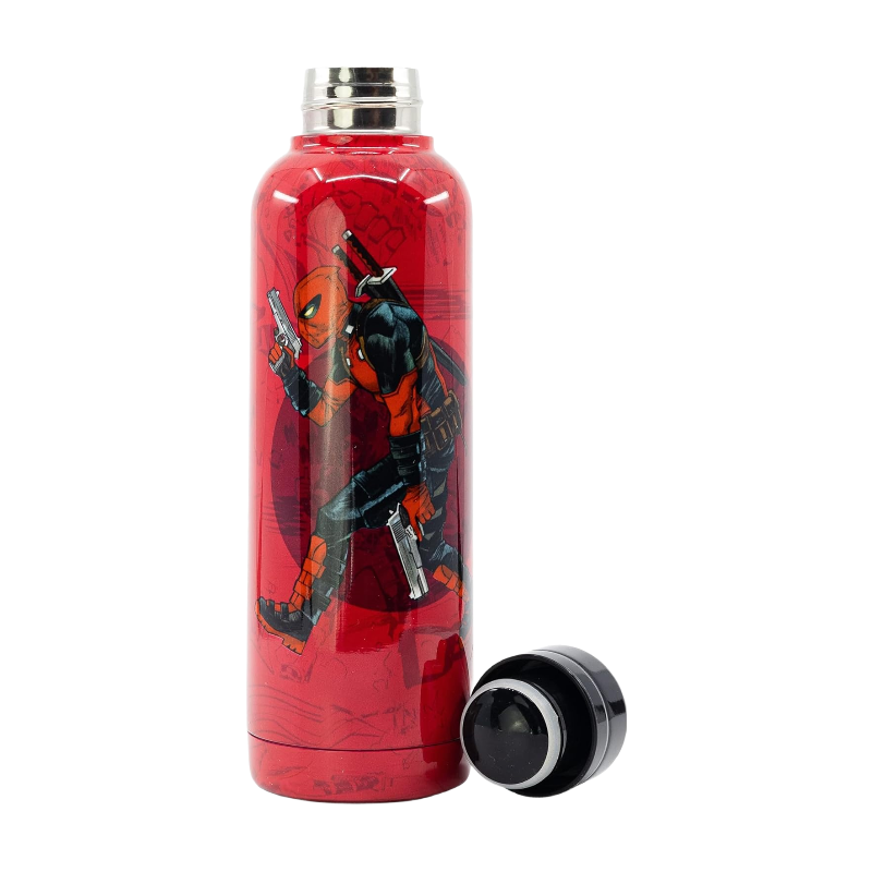 Stor Marvel Gourde isotherme en acier inoxydable motif Deadpool rouge - 515 ml