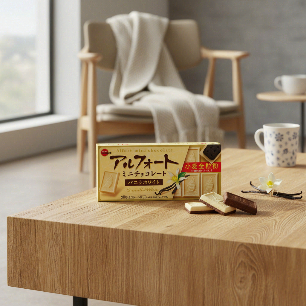 Meiji Alfort mini chocolat, Blanc vanillé