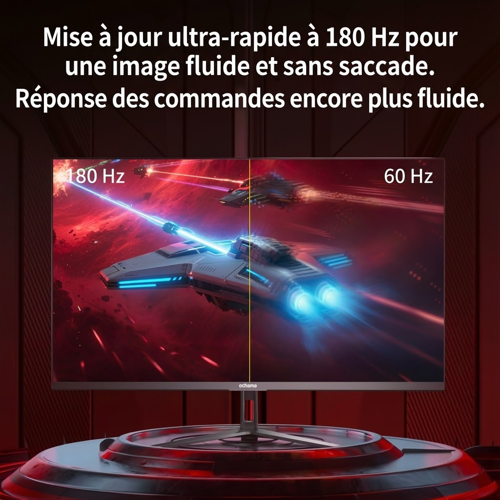 ochama Moniteur gaming haute résolution 2K QHD - 27 pouces