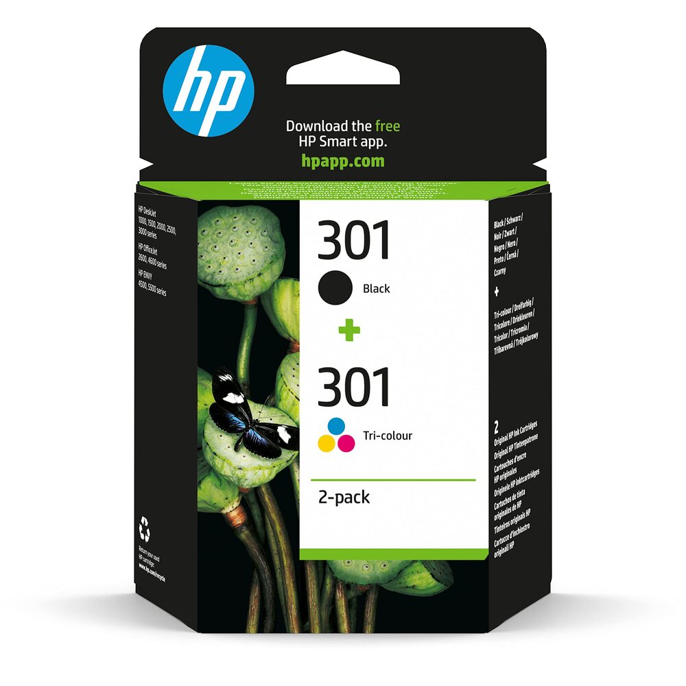 HP Lot de 2 cartouches d'encre 301 N9J72AE