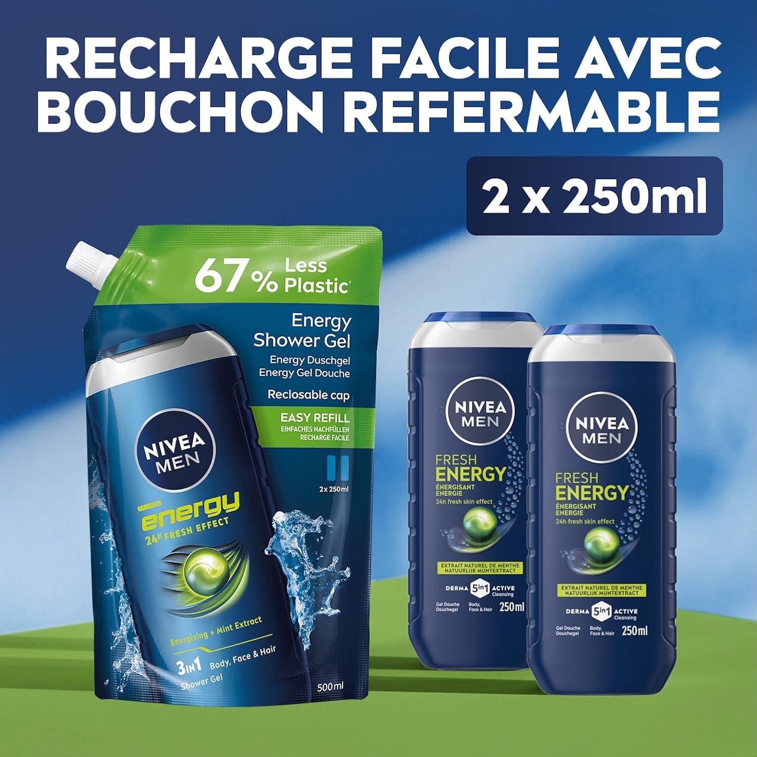 NIVEA Recharge Douche Corps Energy 500 ml