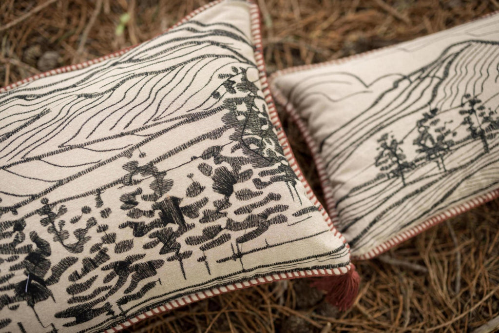Vivaraise DUSKO HOUSSE DE COUSSIN BRODE SIENNE