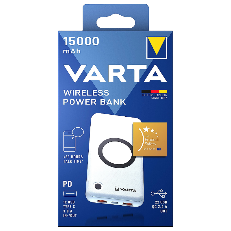 VARTA Batterie externe sans fil 15 000