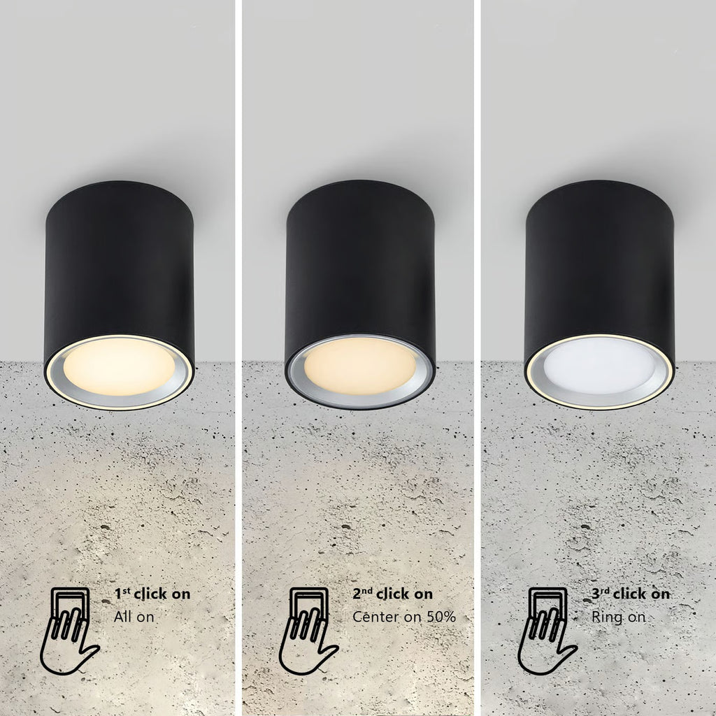 Surface spot LANDON 14 blanc chaud 2700k LED intégrée métal noir IP44 Salle de bain - Nordlux, Intérieur