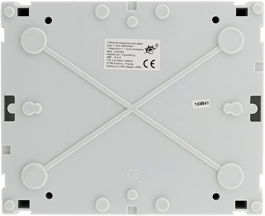 Coffret électrique étanche IP65 8 modules équipé + accessoires - Zenitech