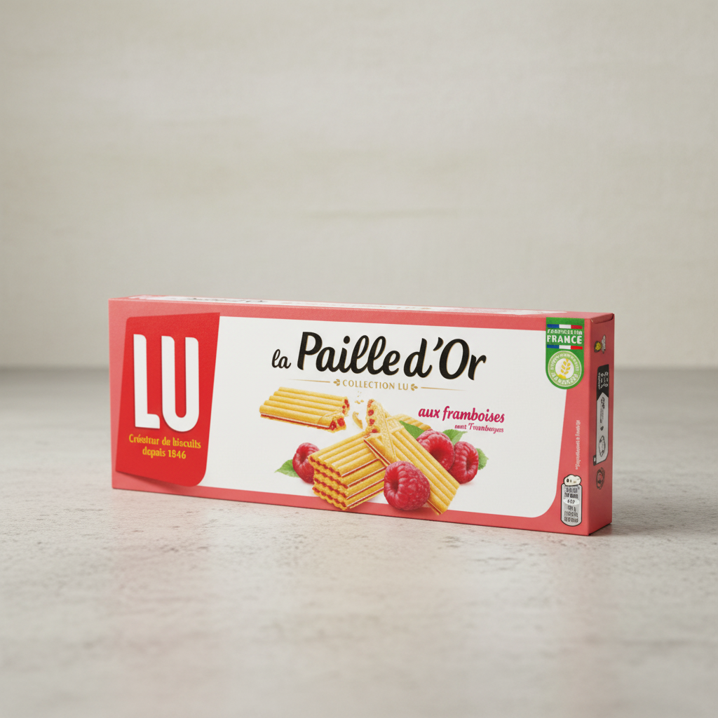 LU La Paille d'Or Gaufrettes fourrées aux framboises - 170 g