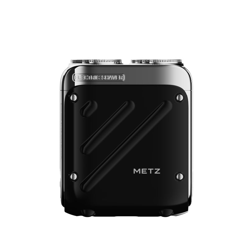 METZ Rasoir électrique pour homme style voiture supersportive, portable, coffret cadeau, cadeau parfait pour la Saint-Valentin de Qixi pour petit ami et père, Argent irisé