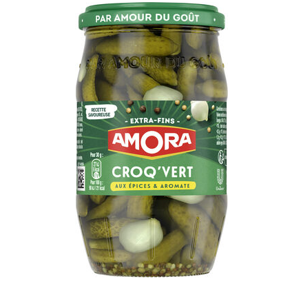 AMORA Croq'vert Cornichons extra fins - 210 g