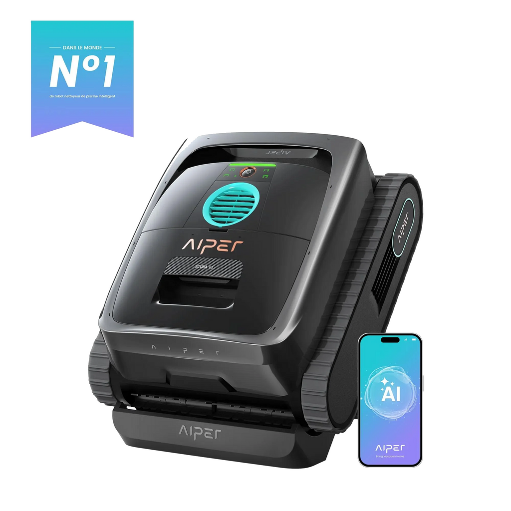 Aiper Scuba V3 robot de piscine avec IA (modèle 2026), Nettoyeur de piscine sans fil avec vision par IA et contrôle par application, Nettoie fond, parois et ligne d’eau
