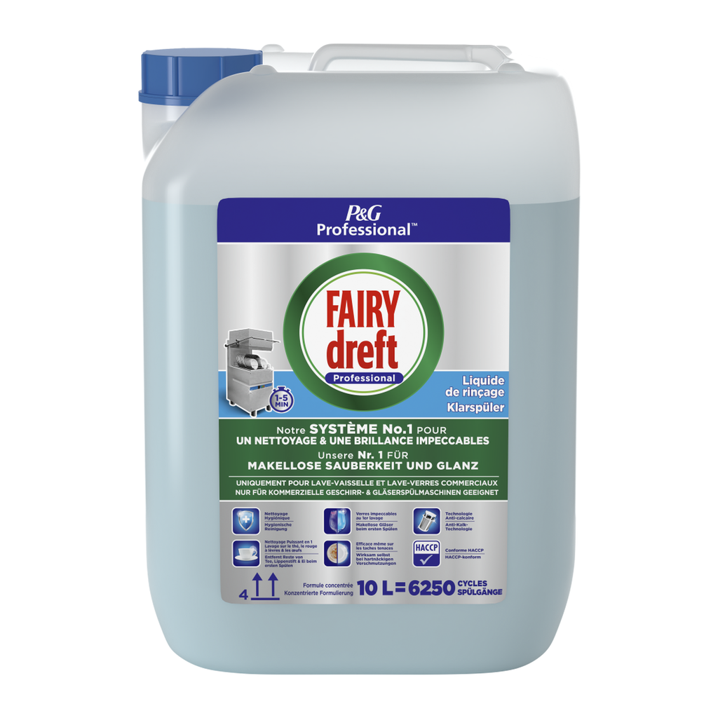 Fairy Liquide de rinçage professionnel pour lave-vaisselle 10L