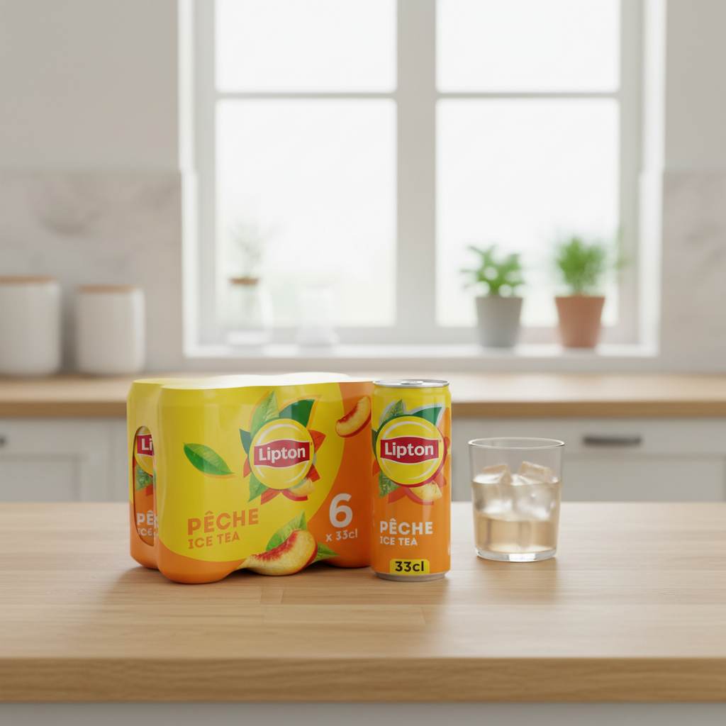 Lipton Thé Glacé Pêche - 6 x 33 cl