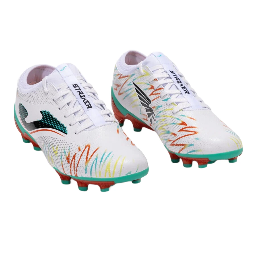 JOMA Chaussures de football Striker 25, terrain ferme (FG), blanc (mat), pointure 43