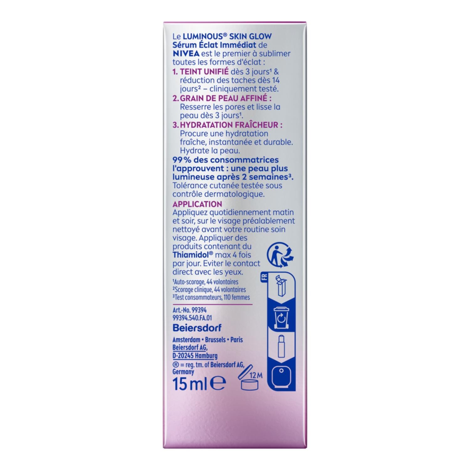 NIVEA Luminous630 Skin Glow Visage Sérum Niacinamide 15 ml
