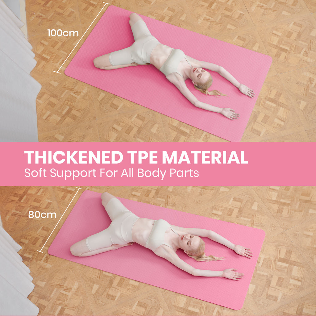 MISS LULU Tapis de yoga Good Nite, tapis de yoga grand et extra-large, 190 x 80 x 0,6 cm, antidérapant en TPE, tapis de gymnastique, tapis de sport, tapis de fitness