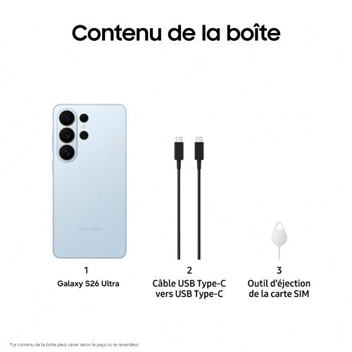 Samsung Galaxy S26 Ultra AI Smartphone 512 Go Bleu
