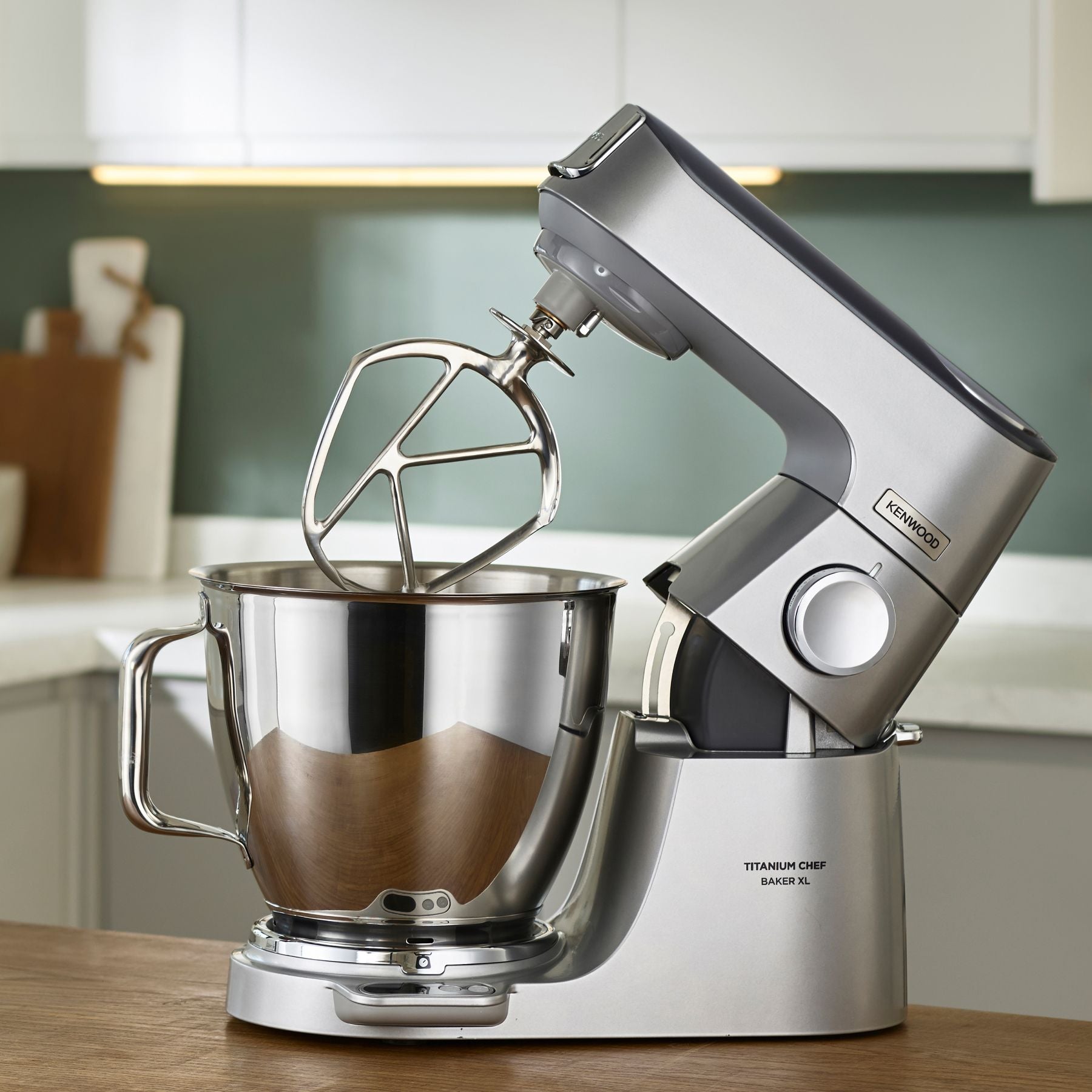 KENWOOD Titanium Chef Baker XL, Robot de Cuisine DuoBowl 1200W, KVL85.004SI, Argent