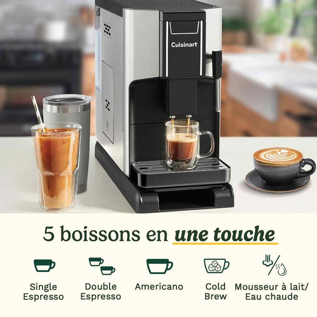 Cuisinart EM550E Machine à café entièrement automatique, 4 options de café d'une simple touche