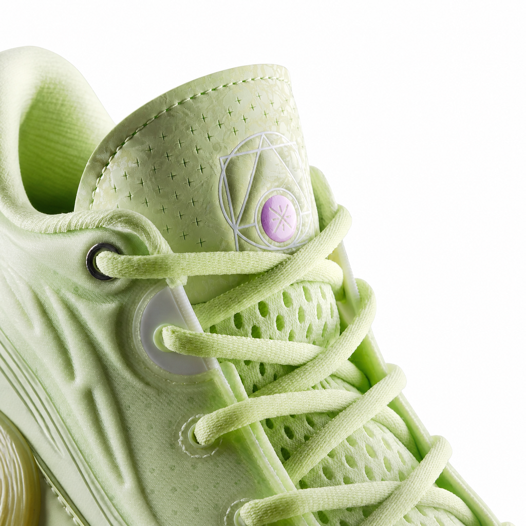 EU42.5 LI-NING Weide Dao 12 Chaussures de basket professionnel pour homme intérieur et extérieur - Rose papillon vert