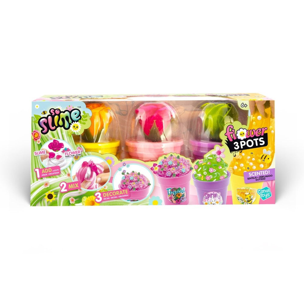 Canal Toys - So Slime - Slime Flower 3 Pots - Dès 6 ans - SSC 418
