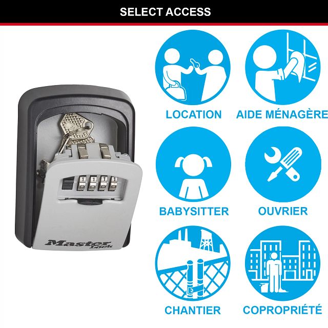 Coffre à Clés Master Lock avec Kit de Fixation Classic 5401EURD