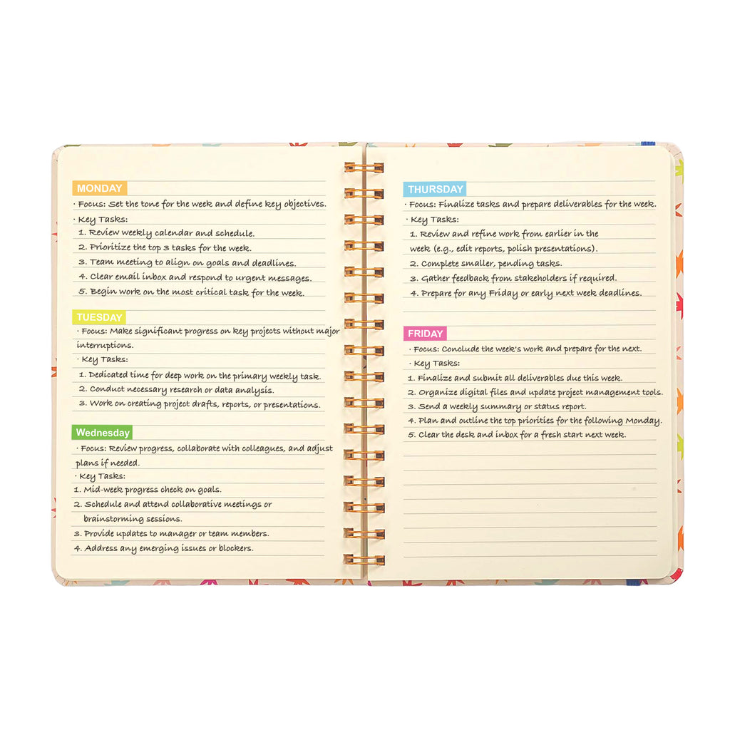 Jubiluu Carnet ligné A5 à spirale et couverture rigide - 96 feuilles (papier offset 100 g), avec bande élastique - Journal ligné crème classique pour écriture, école