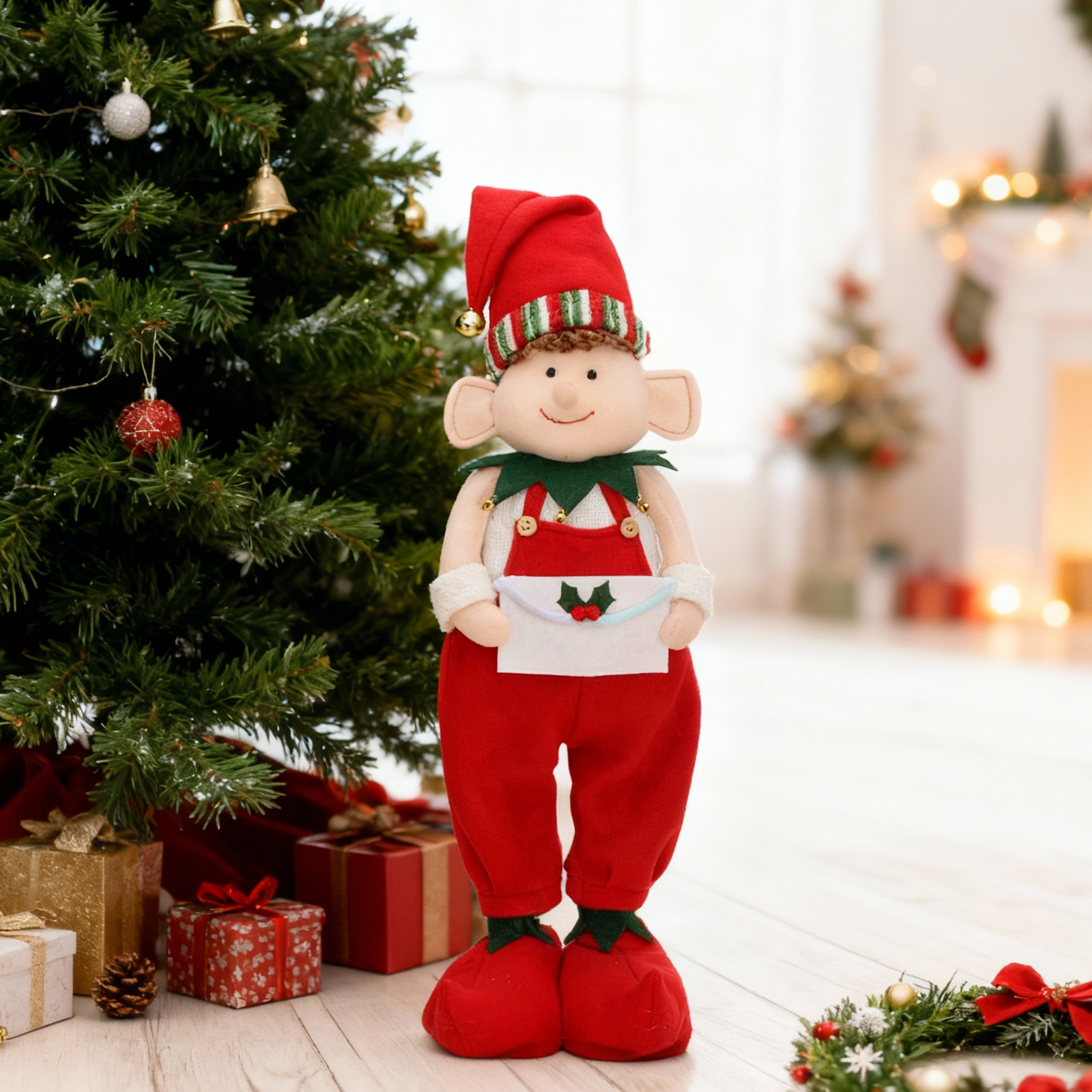 Lutin de Noël avec pieds à hauteur réglable - 48-70 cm