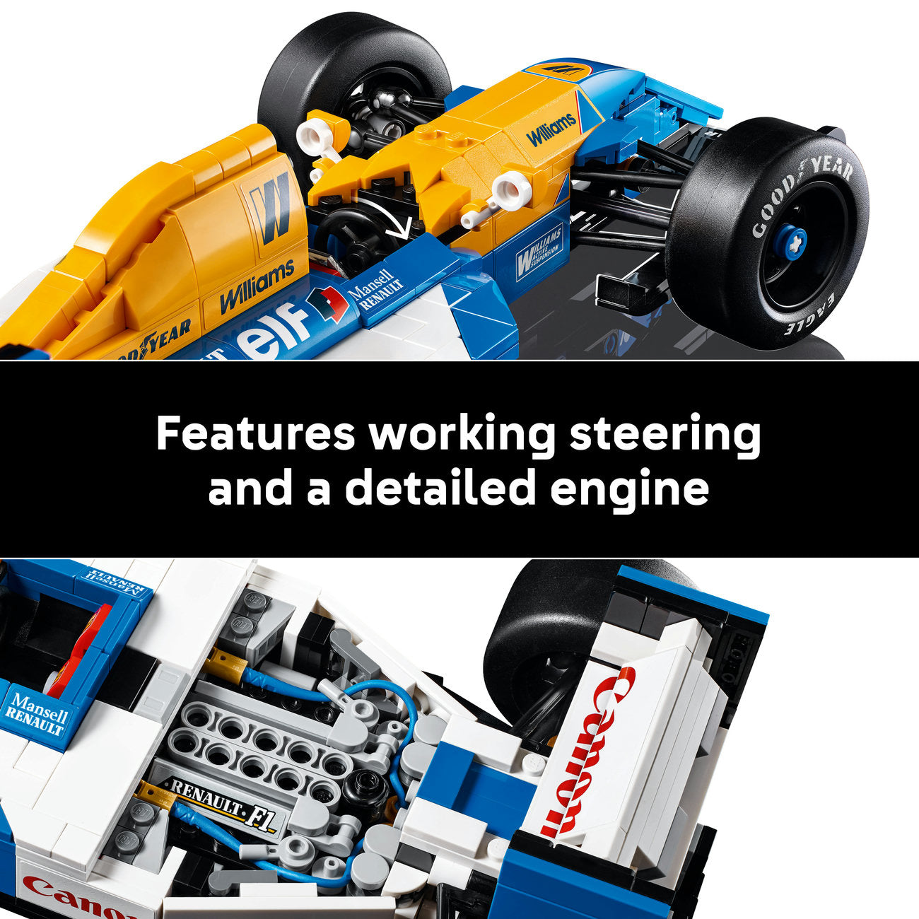 LEGO Icons Ensemble de Construction Williams Racing FW14B & Nigel Mansell