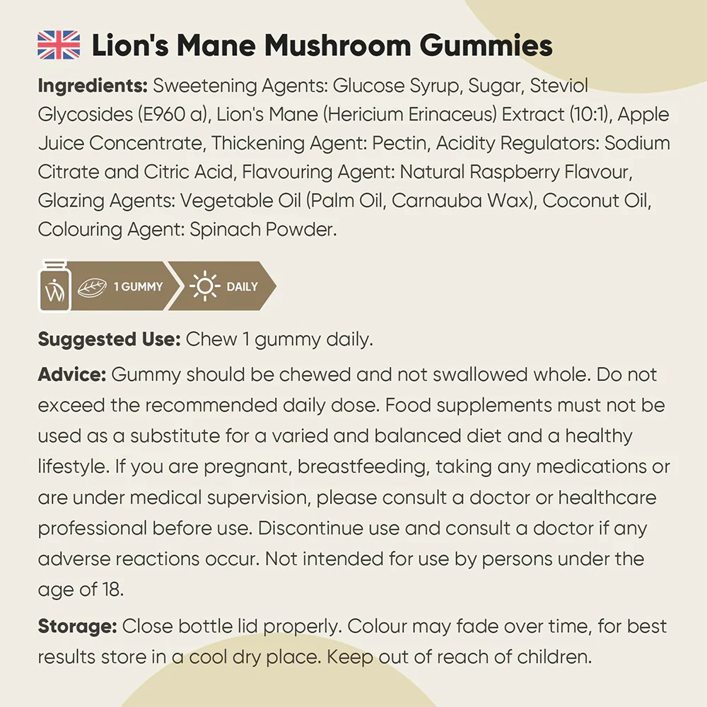 WeightWorld Champignon Lion's Mane 2000 mg 90 Gummies