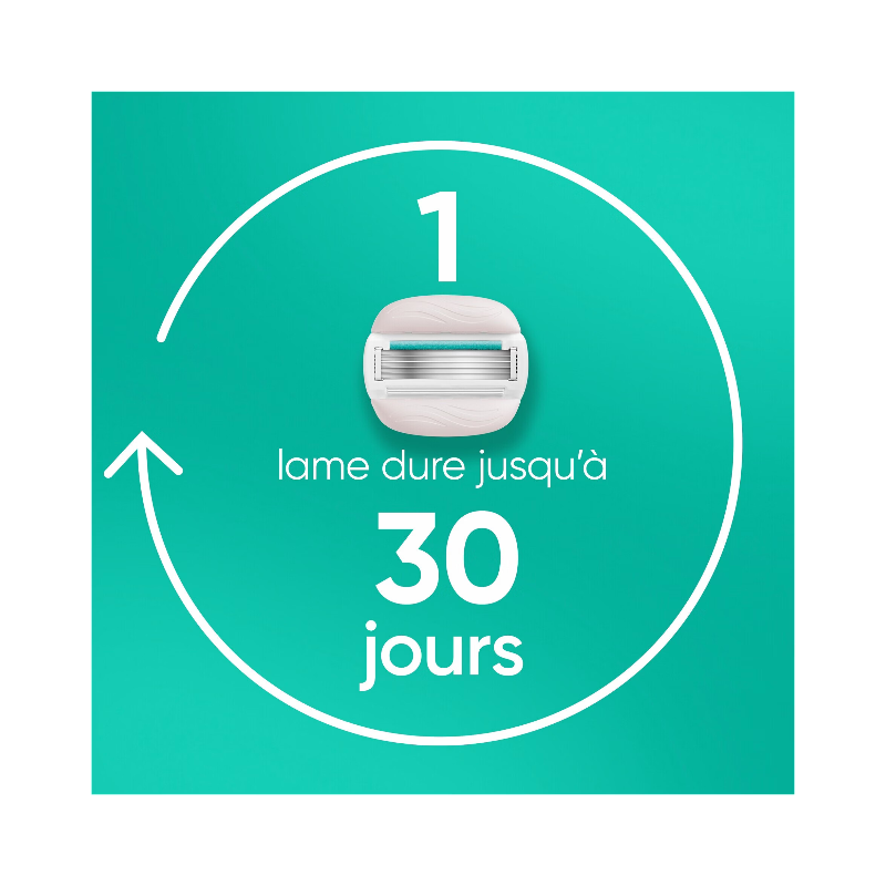 Gillette Venus Pro ComfortGlide rasoir pour femme, peaux sensibles, 1 manche + 1 cartouche de recharge, manche en métal réutilisable et porte-rasoir de douche