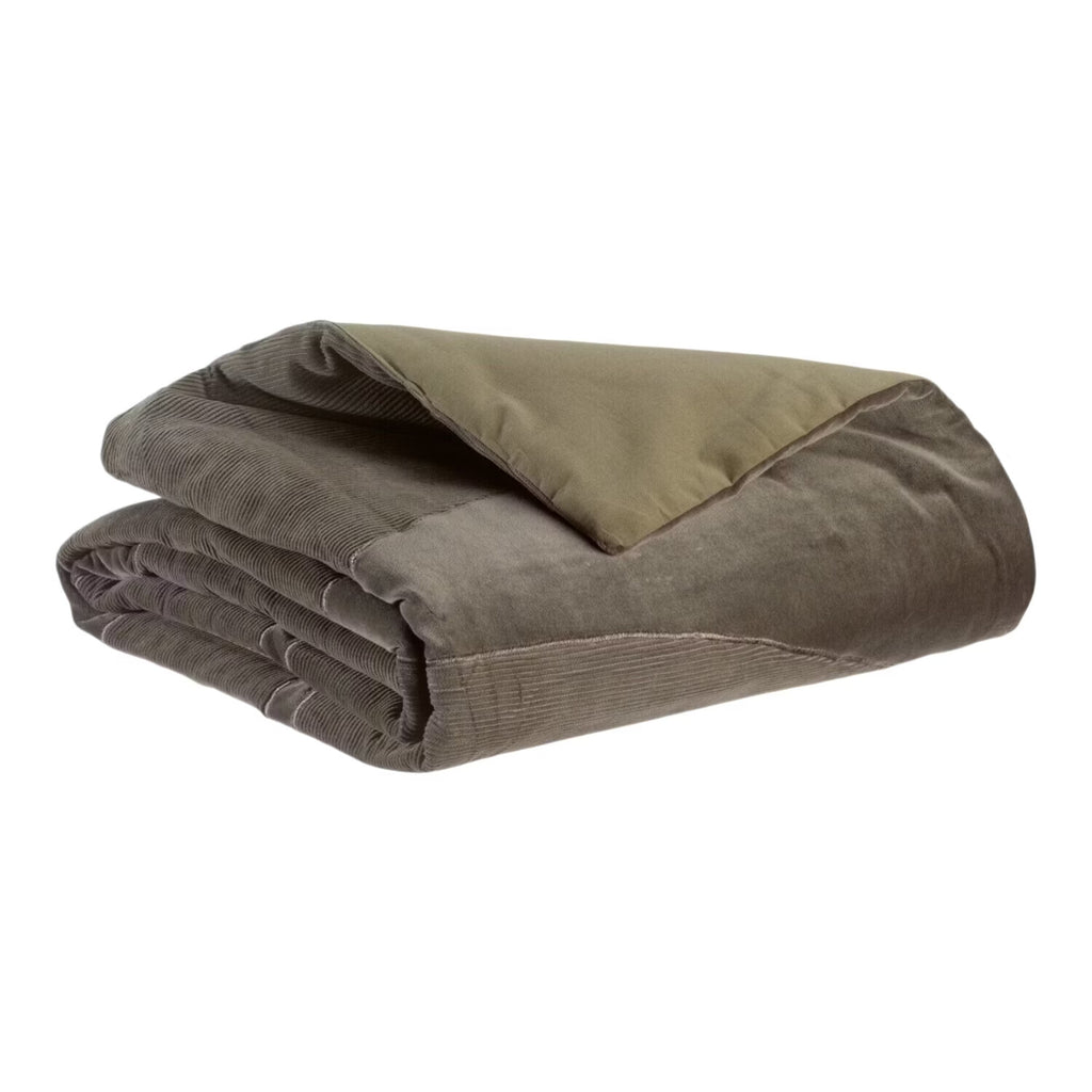 Vivaraise Fara Couette en velours côtelé Thym 85 x 200
