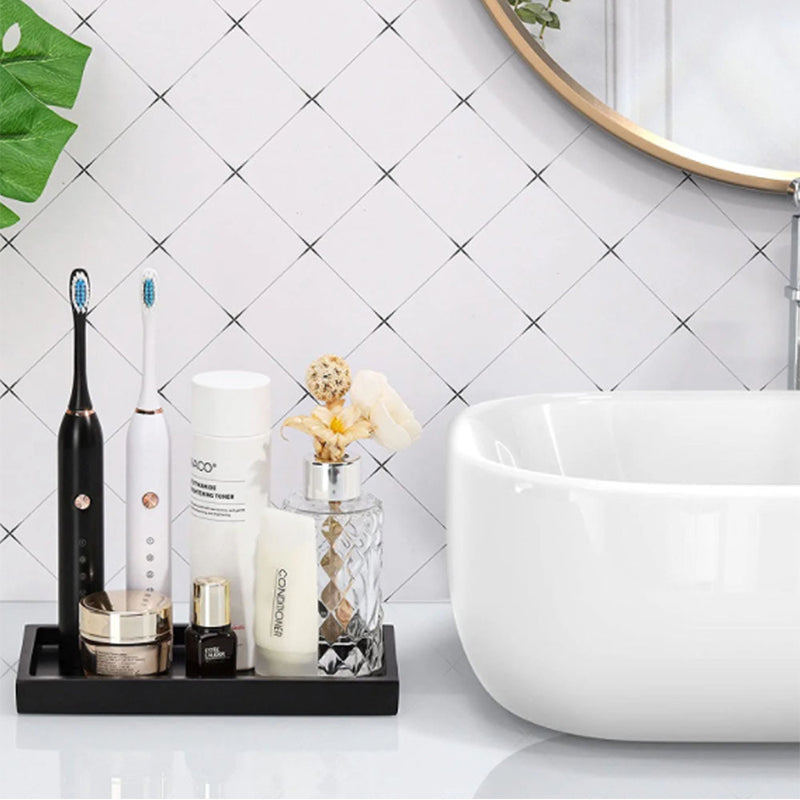 JORDAN&JUDY Lot de 2 plateaux en silicone motif marbre noir, texture haut de gamme, pratiques
