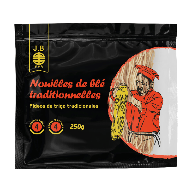 J.B JAPON Nouilles de blé traditionnelles 250 g